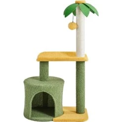 Yaheetech 37-in Coconut Palm Cat Tree, Small, Green & Yellow -Pet Supplies Store 871710 PT2. AC SS1800 V1686246232