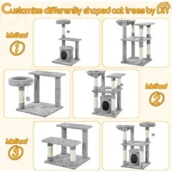 Yaheetech 4-Level Cat Tree, 56.5-in, Medium, Light Gray 14 Yaheetech 4-Level Cat Tree, 56.5-in, Medium, Light Gray -Pet Supplies Store 871774 PT5. AC SS1800 V1686249835