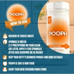 POOPH Kitty Litter Box Saver Cat Deodorizer, 16-oz Bottle -Pet Supplies Store 889046 PT4. AC SS1800 V1692030533