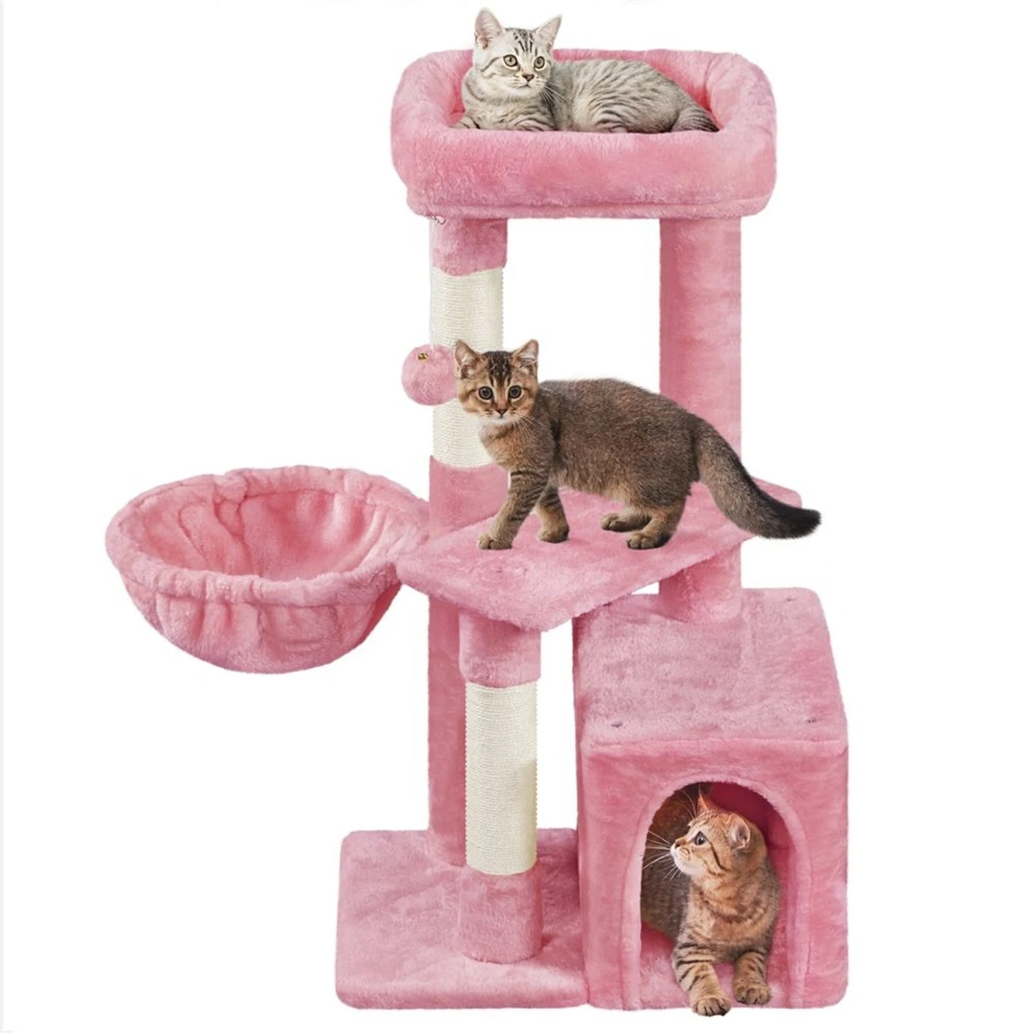 Yaheetech 34.5-in Plush Cover Cat Tree 4 Yaheetech 34.5-in Plush Cover Cat Tree - Image 2