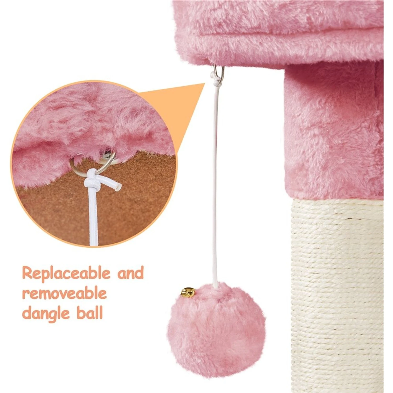 Yaheetech 34.5-in Plush Cover Cat Tree 9 Yaheetech 34.5-in Plush Cover Cat Tree - Image 7