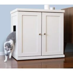 The Refined Feline Deluxe Cat Litter Box, X-Large, White