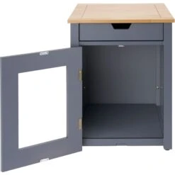 TRINITY 20-in Enclosure End Table With Drawer Cat Litter Box, Dark Grey, Small 18 TRINITY 20-in Enclosure End Table With Drawer Cat Litter Box, Dark Grey, Small -Pet Supplies Store 943606 PT7. AC SS1800 V1692301510