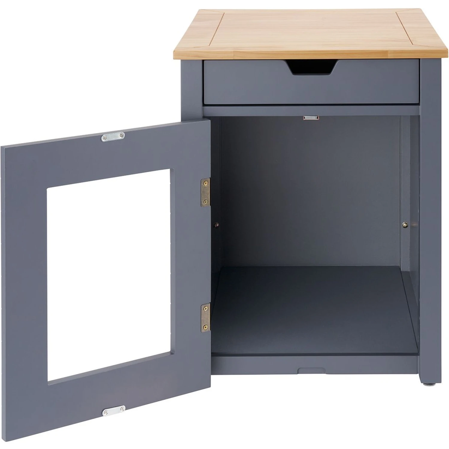 TRINITY 20-in Enclosure End Table With Drawer Cat Litter Box, Dark Grey, Small 10 TRINITY 20-in Enclosure End Table With Drawer Cat Litter Box, Dark Grey, Small - Image 8