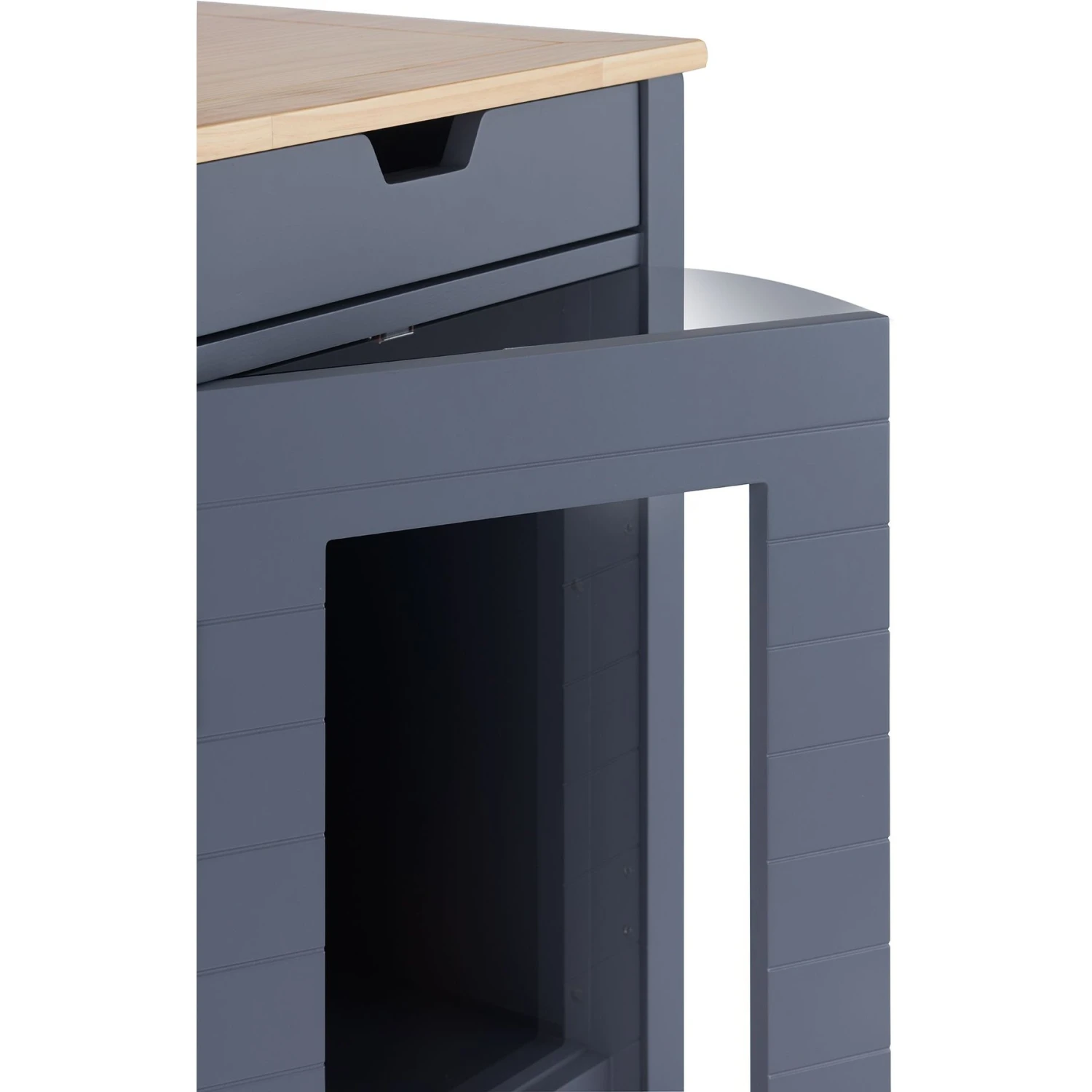 TRINITY 20-in Enclosure End Table With Drawer Cat Litter Box, Dark Grey, Small 11 TRINITY 20-in Enclosure End Table With Drawer Cat Litter Box, Dark Grey, Small - Image 9