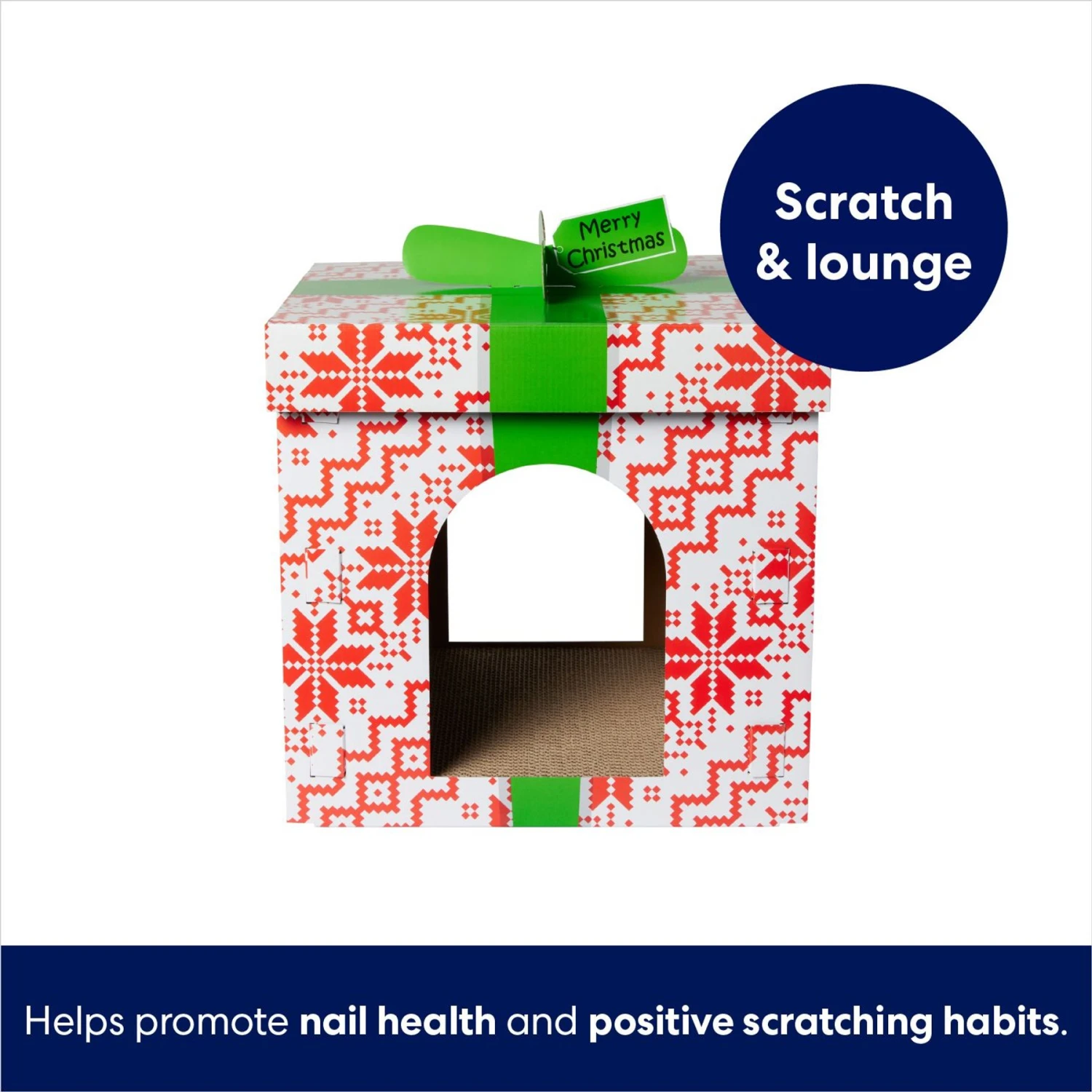 Frisco Holiday Gift Box Cardboard Cat House & Frisco Holiday Santa's Workshop Cardboard Cat House 6 Frisco Holiday Gift Box Cardboard Cat House & Frisco Holiday Santa's Workshop Cardboard Cat House - Image 4