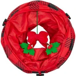 Frisco Holiday Buffalo Plaid Foldable Play Tunnel Cat Toy With Catnip & Frisco Holiday Festive Red Variety Pack Gift Box Cat Toy With Catnip, 14 Count -Pet Supplies Store 986262 PT3. AC SS1800 V1698257736